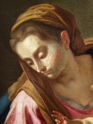 XVIIIe siècle - La Vierge à l'Enfant avec le petit saint Jean-Baptiste - Francesco de Mura